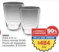 Vaso Point 270 cc.