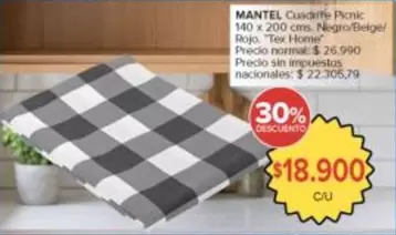 X$ - MANTEL Cuadric Picnic