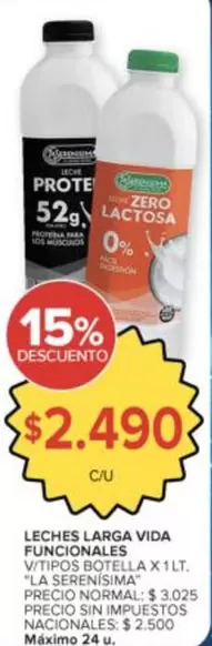 vida - LECHES LARGA VIDA FUNCIONALES