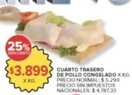 X$ - CUARTO TRASERO DE POLLO CONGELADO