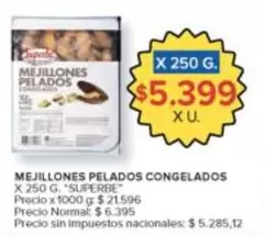 X$ - MEJILLONES PELADOS CONGELADOS