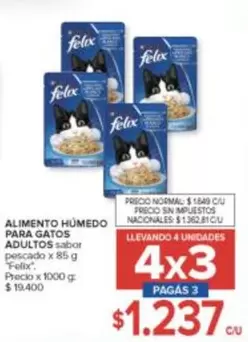 felix - Alimento húmedo para gatos adultos sabor pescado