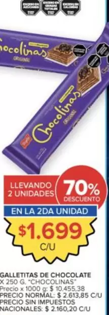chocolinas - GALLETITAS DE CHOCOLATE