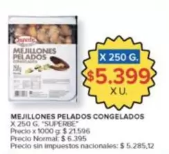 X$ - MEJILLONES PELADOS CONGELADOS