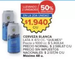 Quilmes - CERVEZA BLANCA