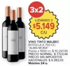 Alma Mora - VINO TINTO MALBEC BOTELLA