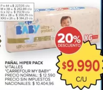 Carrefour - PAÑAL HIPER PACK V/TALLLES