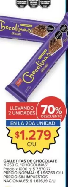 chocolinas - GALLETITAS DE CHOCOLATE
