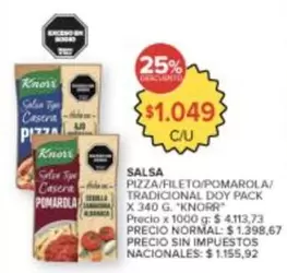 Knorr - PIZZA/FILETO/POMAROLA/TRADICIONAL DOY PACK
