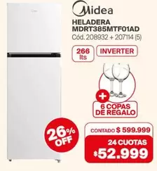Midea - HELADERA MDRT385MTF01AD Cód. 208932 + 207114 (5)