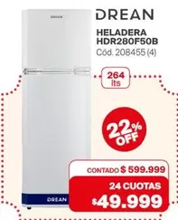 Drean - HELADERA HDR280F50B Cód. 208455 (4)