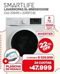 Smartlife - LAVARROPAS SL-WMI061000W Cód. 208416 + 206972 (6)