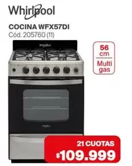 Whirlpool - COCINA WFX57DI Cód. 205760