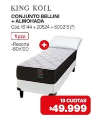 King Koil - CONJUNTO BELLINI + ALMOHADA Cód.16144 + 20524 + 600215 (7)