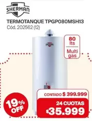 sherman - TERMOTANQUE TPGP080MSH13 Cód. 202562 (12)