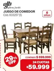 Off - JUEGO DE COMEDOR Cód. 603257 (5)