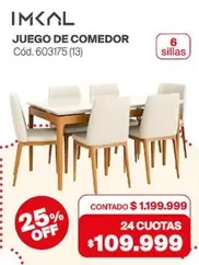 Off - JUEGO DE COMEDOR Cód. 603175 (13)