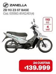 Zanella - ZB 110 Z3 ST BASE Cód. 105560 /61/62/63 (4)