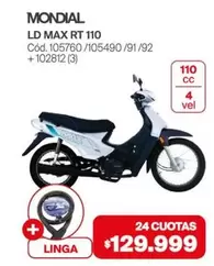 Mondial - LD MAX RT 110 Cód. 105760 /105490 /91/92 + 102812 (3)