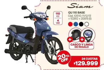 Siam - QU 110 BASE Cód. 105110/11/12/13 + 102812 + 20976