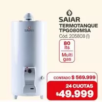 Saiar - TERMOTANQUE TPG080MSA Cód.205808 (1)