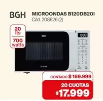 BGH - MICROONDAS B120DB201 Cód. 208626 (2)