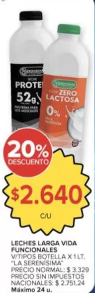 vida - LECHES LARGA VIDA FUNCIONALES
