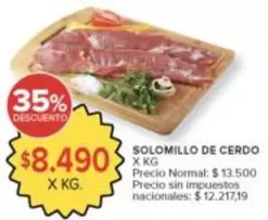 X$ - SOLOMILLO DE CERDO