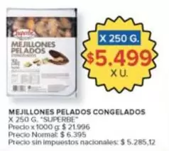 X$ - MEJILLONES PELADOS CONGELADOS