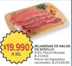 X$ - MILANESAS DE NALGA DE NOVILLO