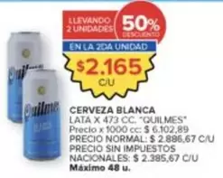 Quilmes - CERVEZA BLANCA LATA