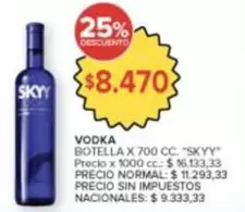 Skyy - VODKA BOTELLA