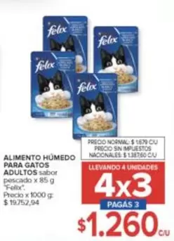 felix - Alimento húmedo para gatos adultos sabor pescado