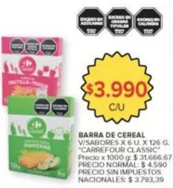 Carrefour - BARRA DE CEREAL