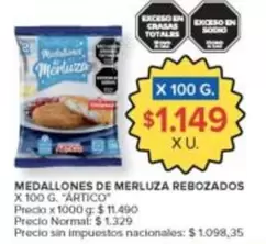 X$ - Medallones de Merluza Rebozados