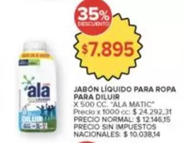 Ala - JABÓN LÍQUIDO PARA ROPA PARA DILUIR