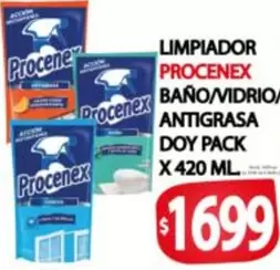 Procenex - LIMPIADOR BAÑO/VIDRIO ANTIGRASA DOY PACK