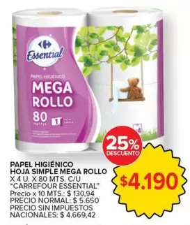 Carrefour - PAPEL HIGI
ENICO MEGA ROLLO