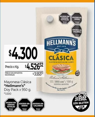 Hellmann's - Mayonesa Clásica Doy Pack