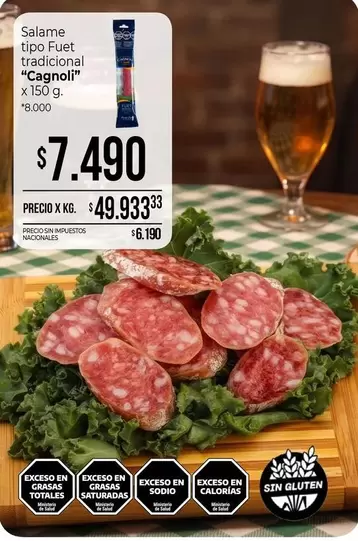 Cagnoli - Salame tipo Fuet tradicional ""