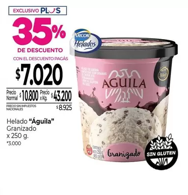 X$ - Helado "Águila" Granizado