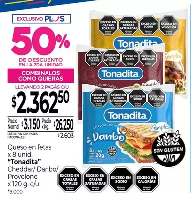 Tonadita - Queso en fetas