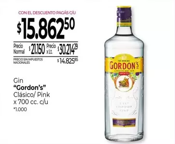 Gordon's - Gin Clásico/ Pink