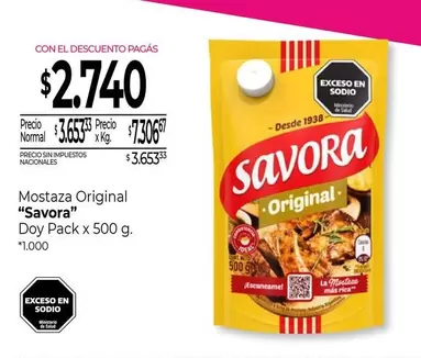 Savora - Mostaza Original