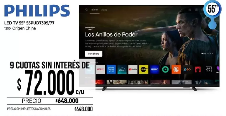 Philips - LED TV 55" SSPU07309/77