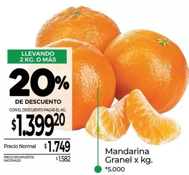 X$ - Mandarina Granel