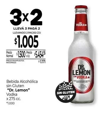 Dr. Lemon - Bebida Alcohólica sin Gluten Vodka