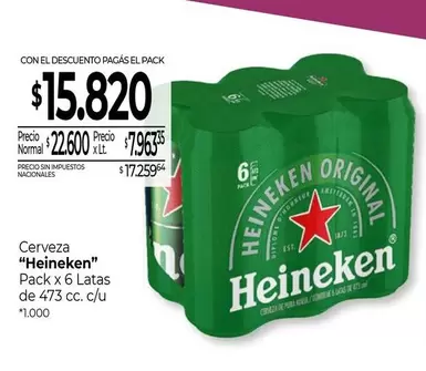 Heineken - Cerveza Pack