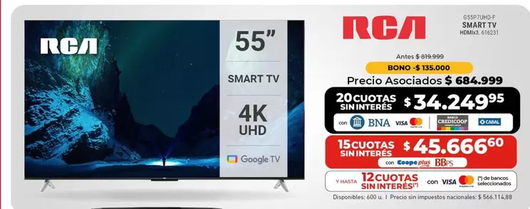 RCA - SMART TV 55" 4K UHD