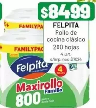 Felpita - Rollo de cocina clásico 200 hojas